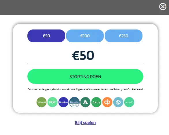 Snel formulier om een spelersaccount aan te maken